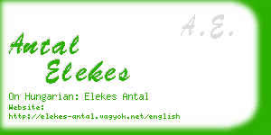 antal elekes business card